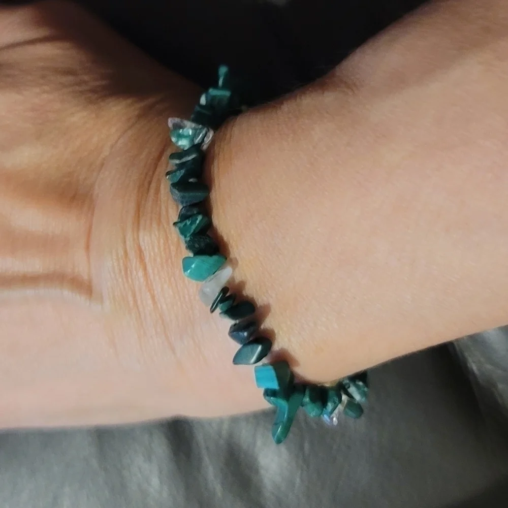 BRACELET Handmade Natural Gemstone Malachite beautiful vibrant